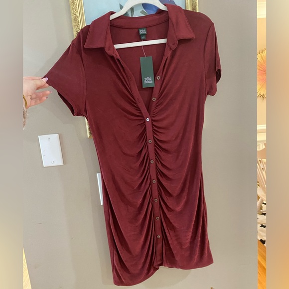 Wild Fable Ruched Mini Dress - Picture 2 of 4